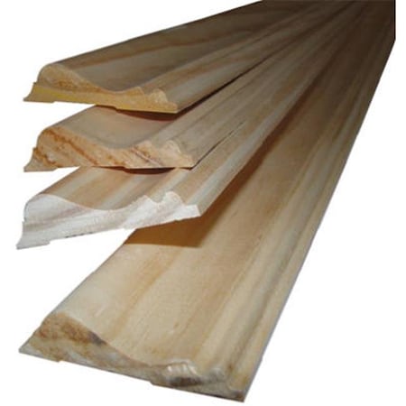 Alexandria Moulding 0W390-20096C1 8 Ft;. Chair Rail Solid Pine Moulding; Pack Of 4
